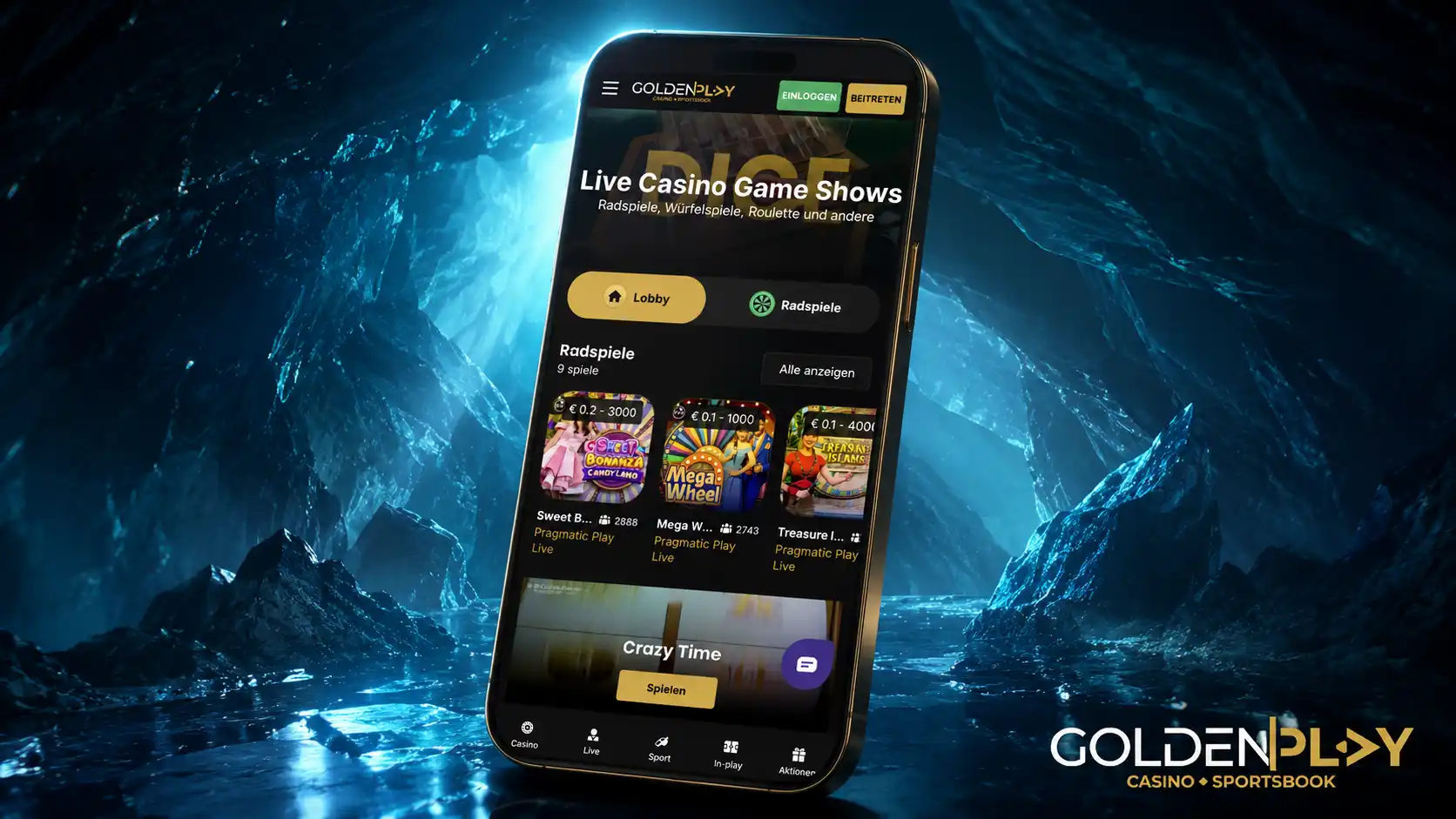 Mobile Nutzung bei Golden Play