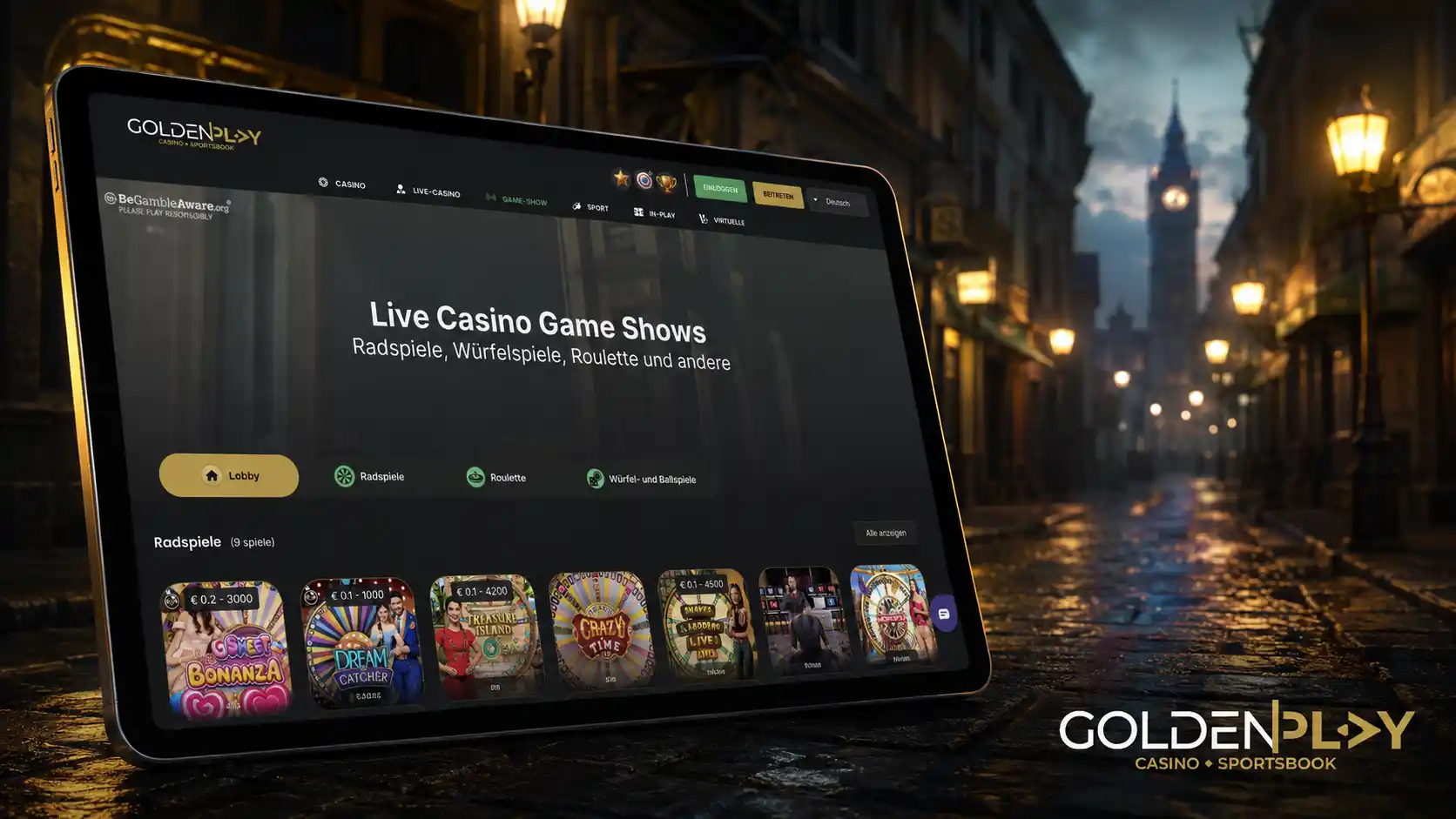 Wie meldest du dich bei Golden Play an?