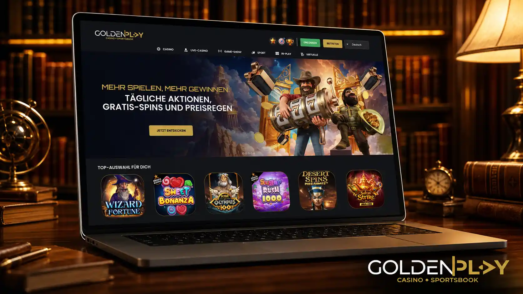 Wie startest du Golden Play Slots?